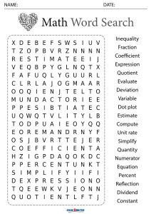 word search puzzles for grade 6
