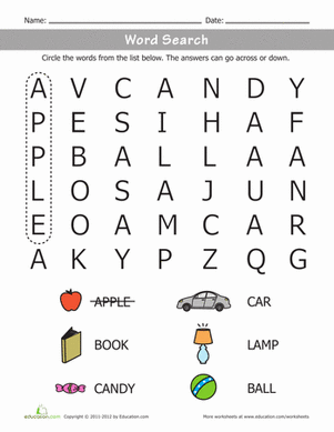 word searches worksheet