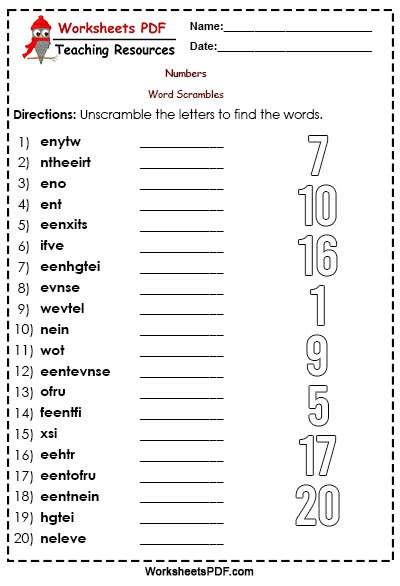 word unscrambler worksheet