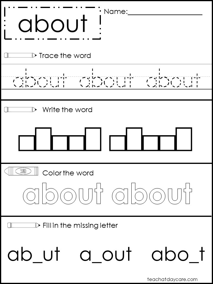 Dolch 3rd Grade Sight Words Word Work Worksheets | Made By Teachers