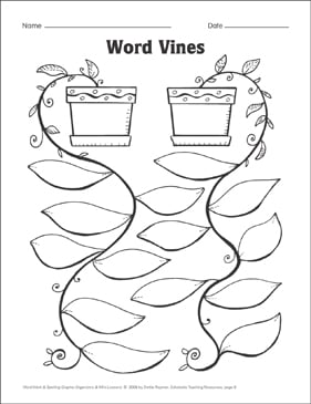 words on the vine worksheet
