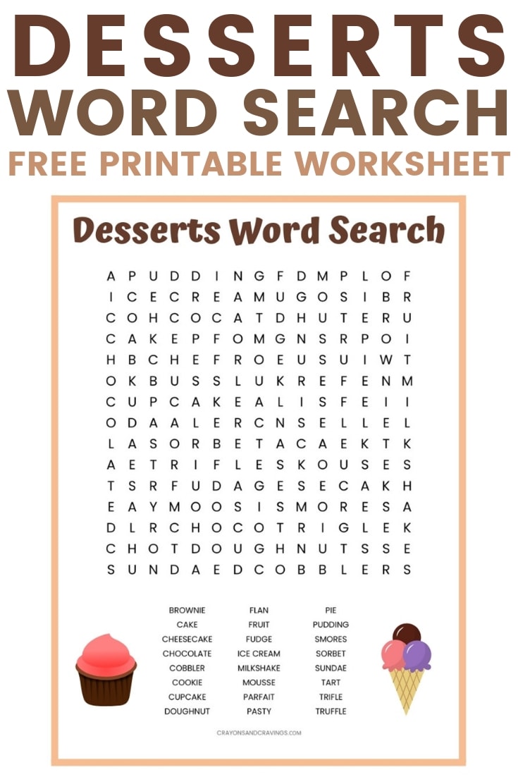 words search printable worksheet