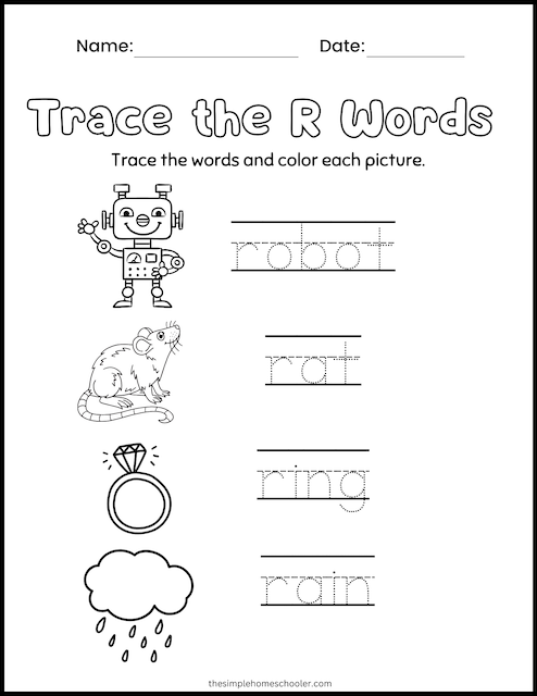 26 Wonderful Word Tracing Worksheets: Free &  Easy Print - The ...