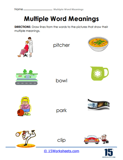 Multiple Word Meanings Worksheets - 15 Worksheets Library