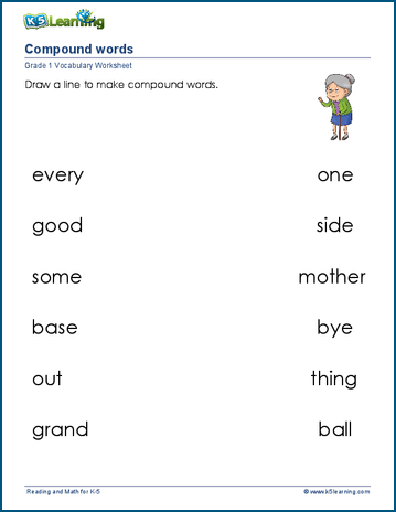 Compound words worksheets for grade 1 | Worsheets library