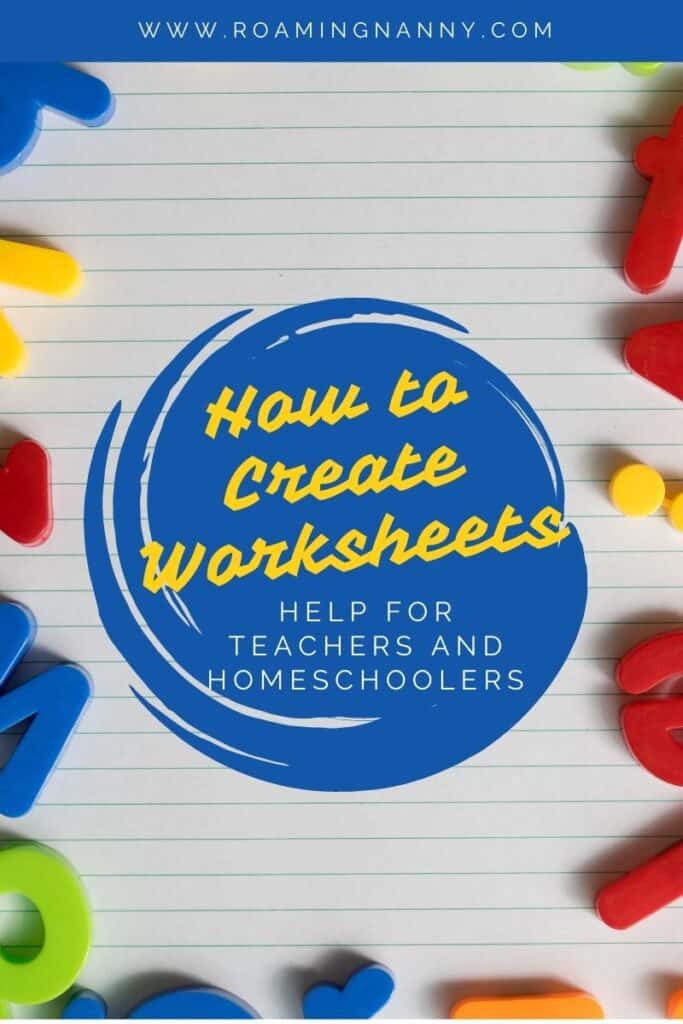 work pages for teachers
