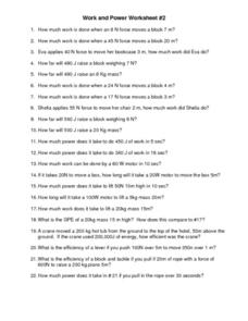 work power worksheet