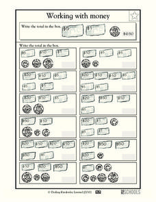 Working with Money Worksheet for 2nd - 3rd Grade | Lesson Planet