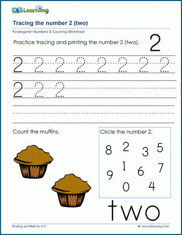 The Number 2 (two) | Worsheets library