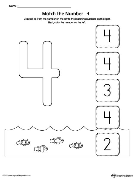 Number 4 Review Worksheet | MyTeachingStation.com
