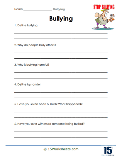 Bullying Worksheets - 15 Worksheets Library