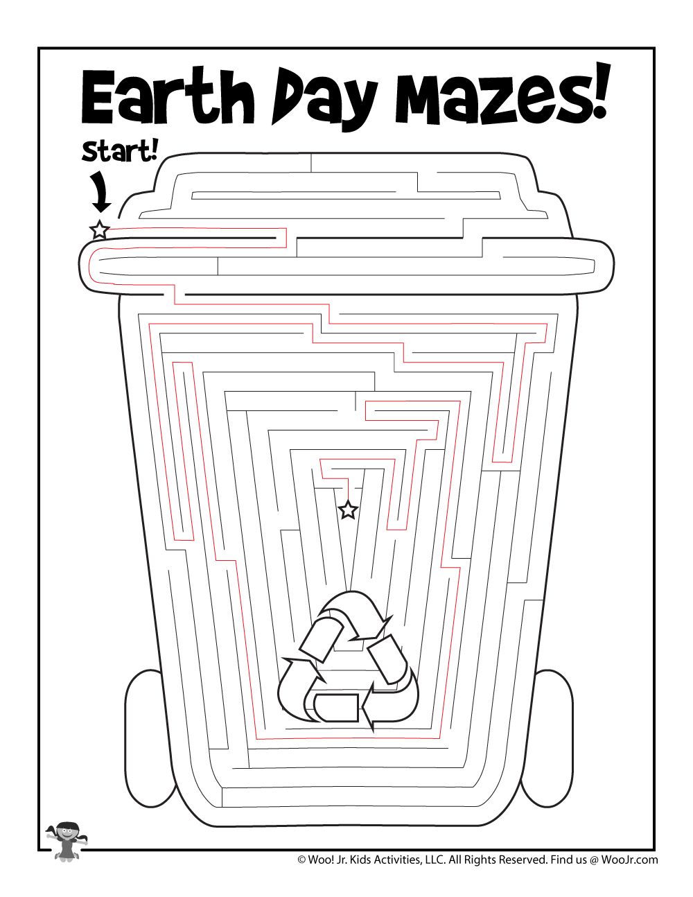 Printable Earth Day Mazes | Woo! Jr. Kids Activities : Childrens ...