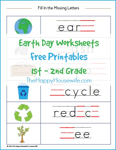 Earth Day Worksheets: Free Printables - The Happy Housewife ...