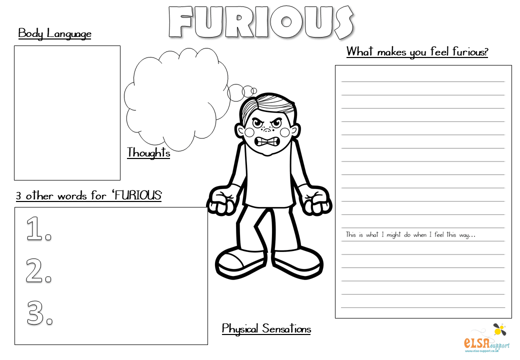 Feelings and Emotions Worksheets - Item 238 - Elsa Support