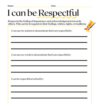 Respect worksheets for free | TPT