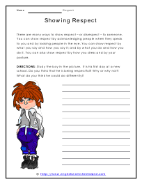 Respect Worksheets