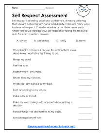 Respect Worksheets
