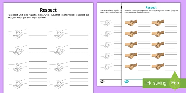 worksheet about respect