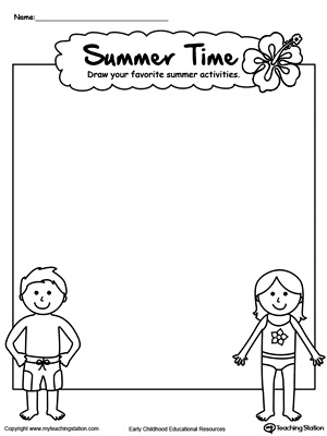 FREE* Drawing Summer Activities Printable Worksheet ...