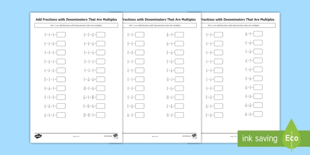 Fractions &  Mental Maths Worksheet | Differentiated Activity
