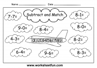 worksheet addition and subtraction to 10