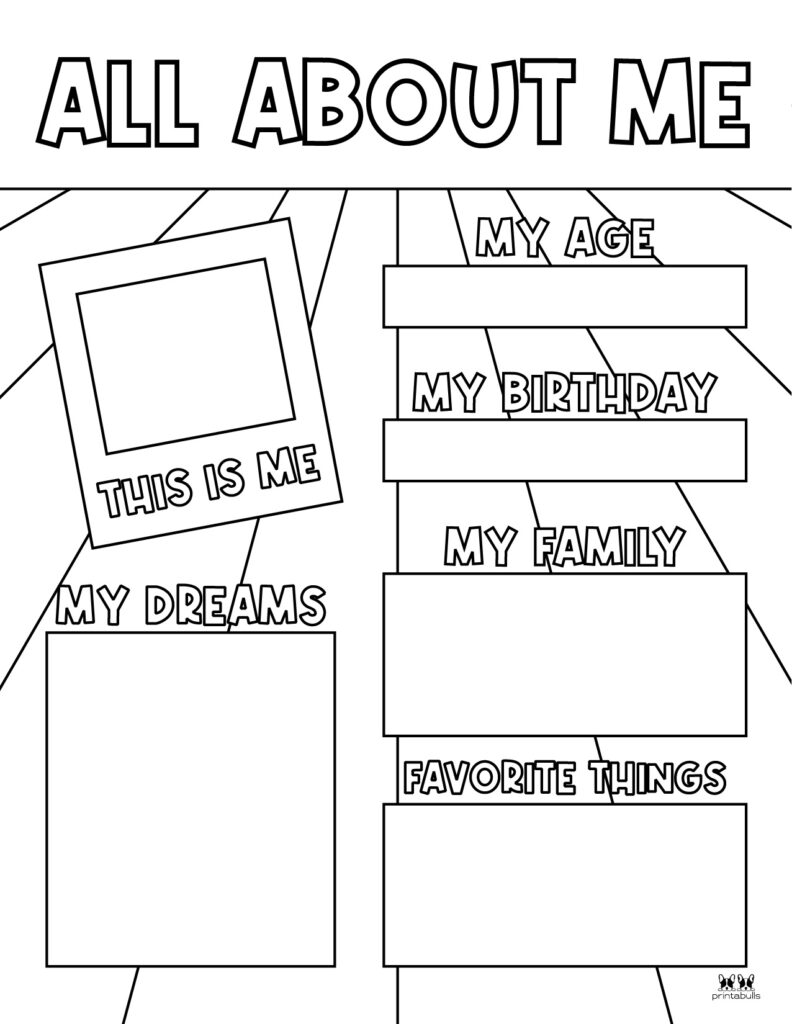 About Me Worksheet  