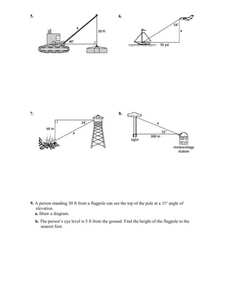 9 3 angles of elevation and depression | PDF