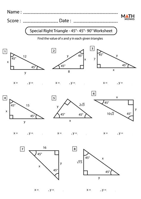 worksheet answers for geometry