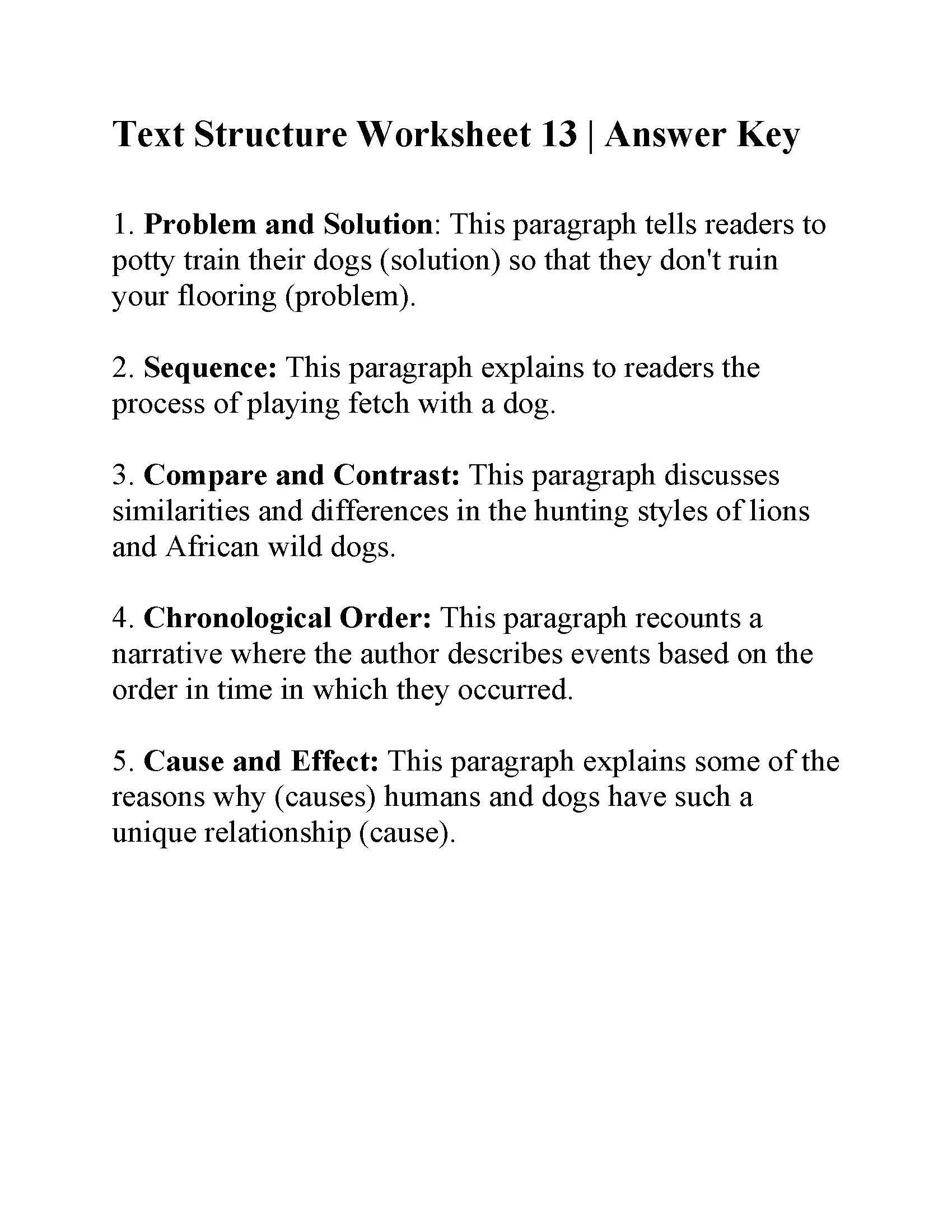 worksheet answers