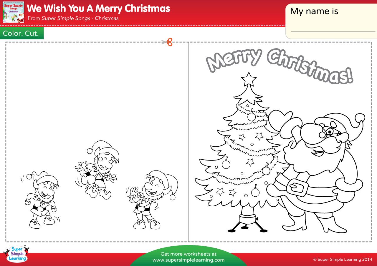We Wish You A Merry Christmas Worksheet - Make A Chirstmas Card ...