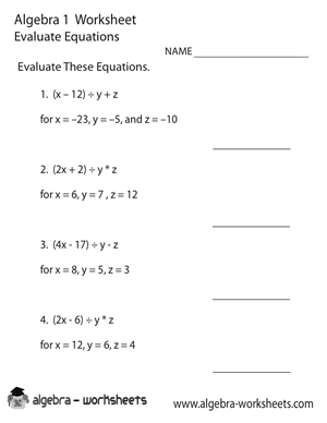 Free Algebra Worksheets that are Printable and also Available Online.