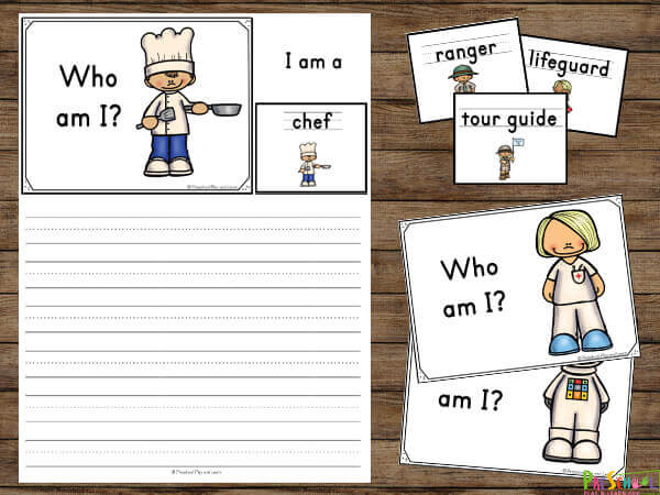 worksheet community helpers matching printables