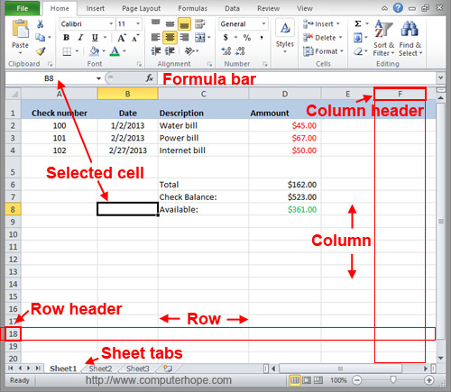worksheet computer definition