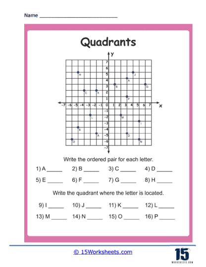 Quadrants Worksheets - 15 Worksheets Library