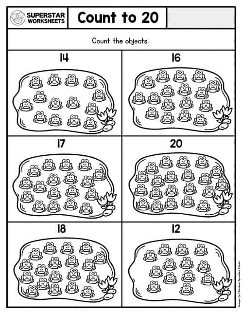 worksheet counting to 20
