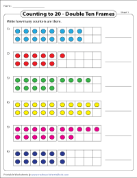 Counting to 20 Worksheets