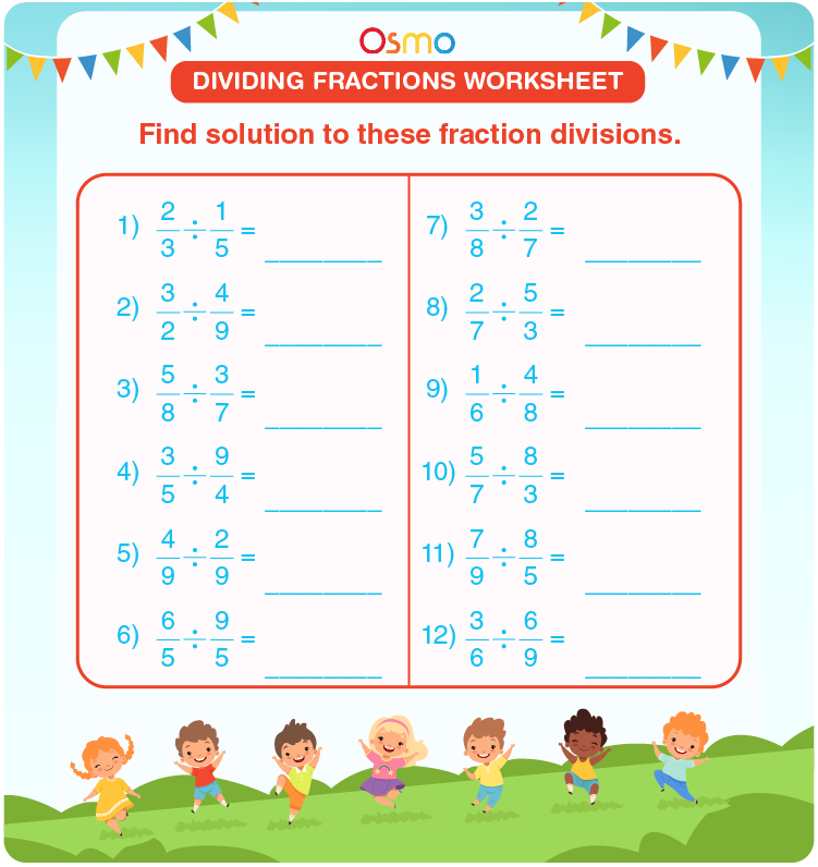 Dividing Fractions Worksheet Download Free Printables For Kids
