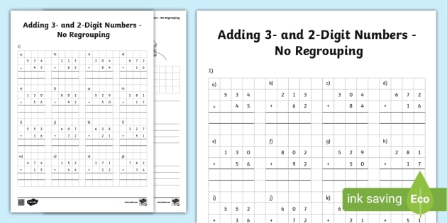 worksheet double digit addition with regrouping