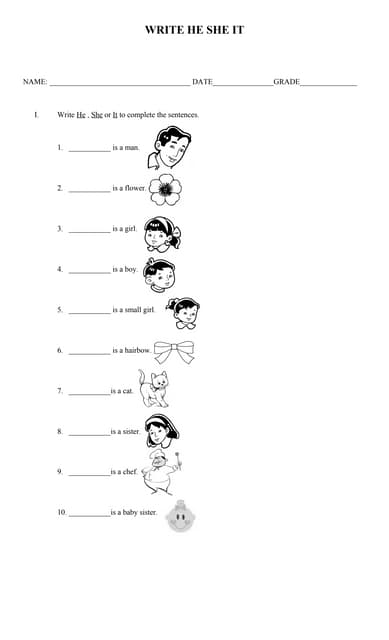 worksheet english for kindergarten