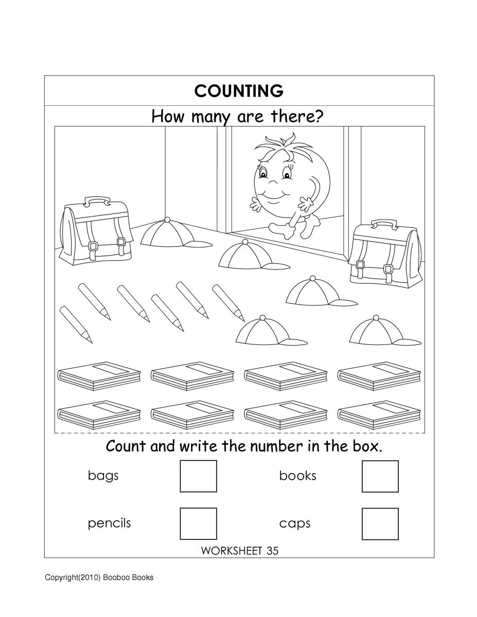 worksheet english for kindergarten