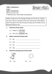 Grade 1 English Worksheet: Comprehension | Smartkids