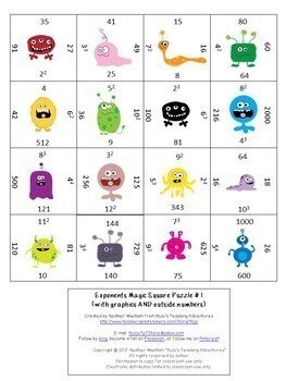 Exponents Worksheet Alternatives or Test Prep | NO PREP Math ...