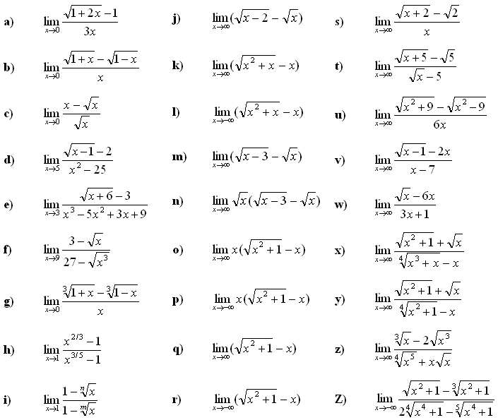 Math Exercises &  Math Problems: Limit of a Function