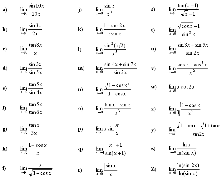 Math Exercises &  Math Problems: Limit of a Function