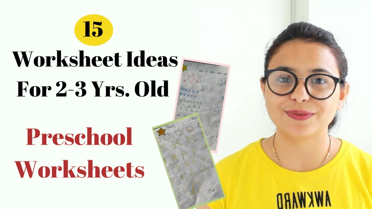 worksheet for 2 year old