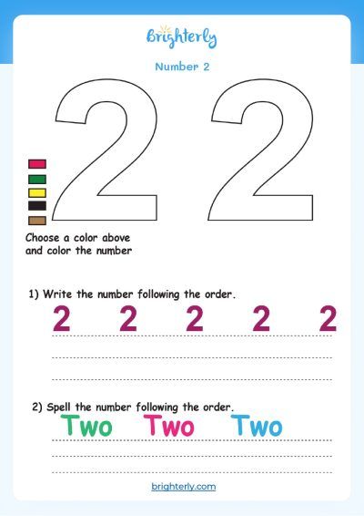 Free Printable Number 2 (Two) Worksheets for Kids [PDFs ...