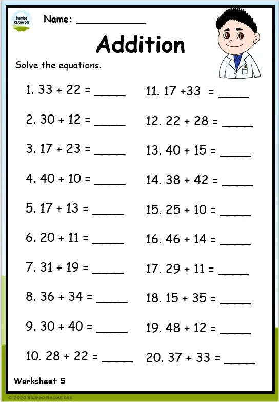 Grade 2 Addition Worksheets | Free Printables | Math Worksheets