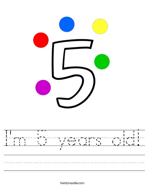 worksheet for 5 year olds