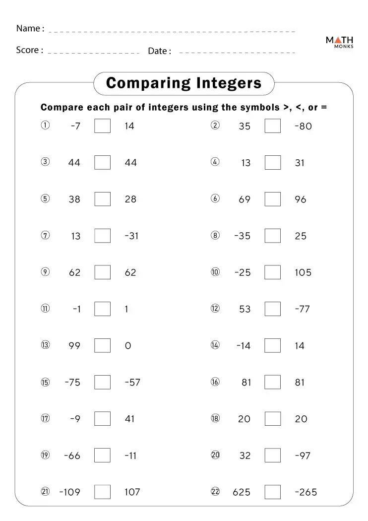 worksheet for 7th grade math