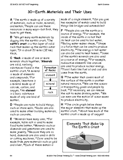 Critical Thinking Worksheet Grades 6-8: Science Detectives ...